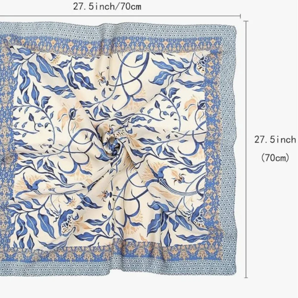 ✨ Luxe Silky Square Scarf – 27.5